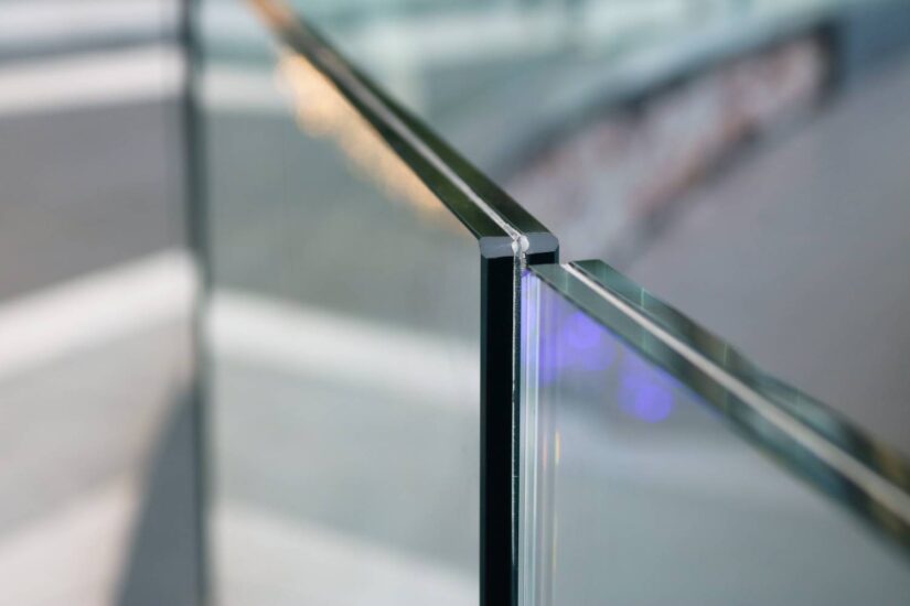 Photo of an glass railing